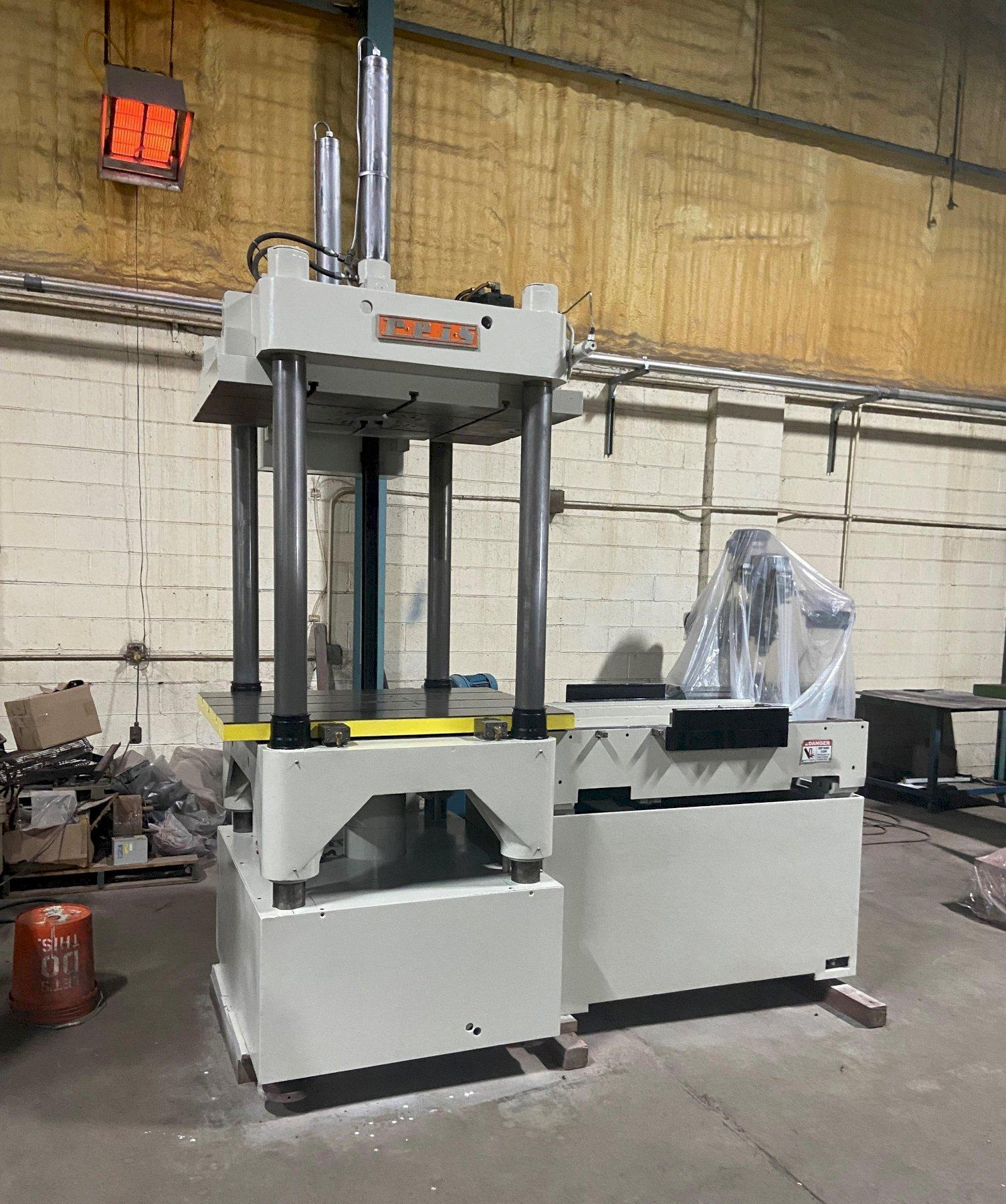 40 Ton Reis TUS-90 Hydraulic Spotting Press with Rolling Bolster For Sale - 1974