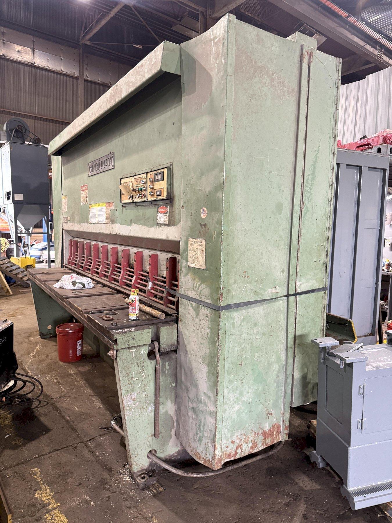 10' X 3/4" CINCINNATI MODEL #750X10 HYDRAULIC SHEAR: YOBRO #25805