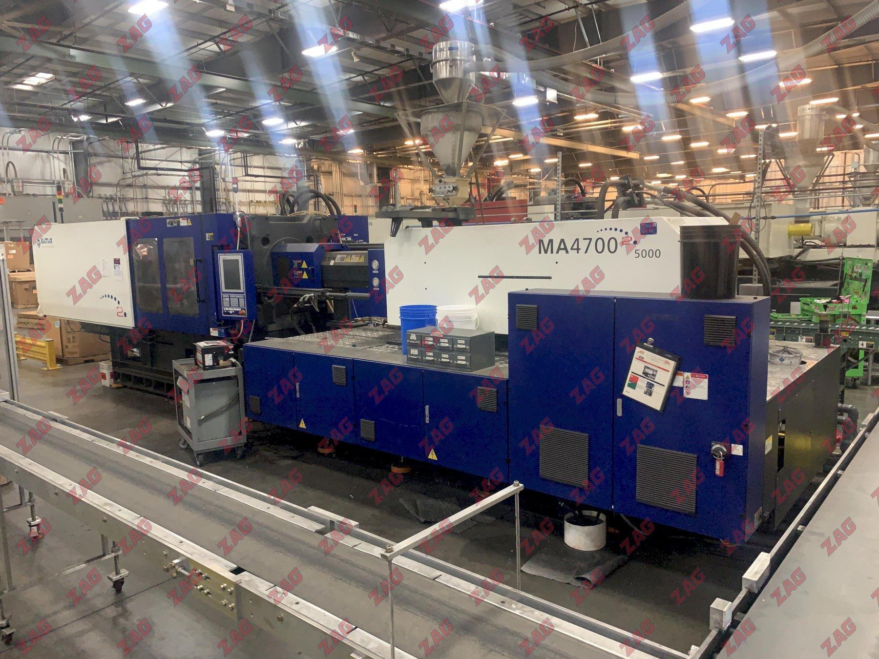Haitian Used MA4700II Injection Molding Machine, 517 Ton, 92 oz., Yr. 2017