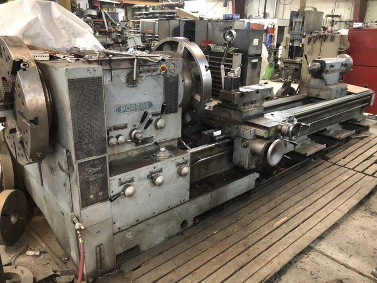 USED 36" x 157" POREBA TPK-90A1/4M BIG BORE ENGINE LATHE