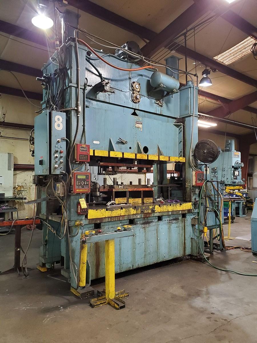 300 TON HEIM STRAIGHT SIDE DOUBLE CRANK PRESS: STOCK # 72840