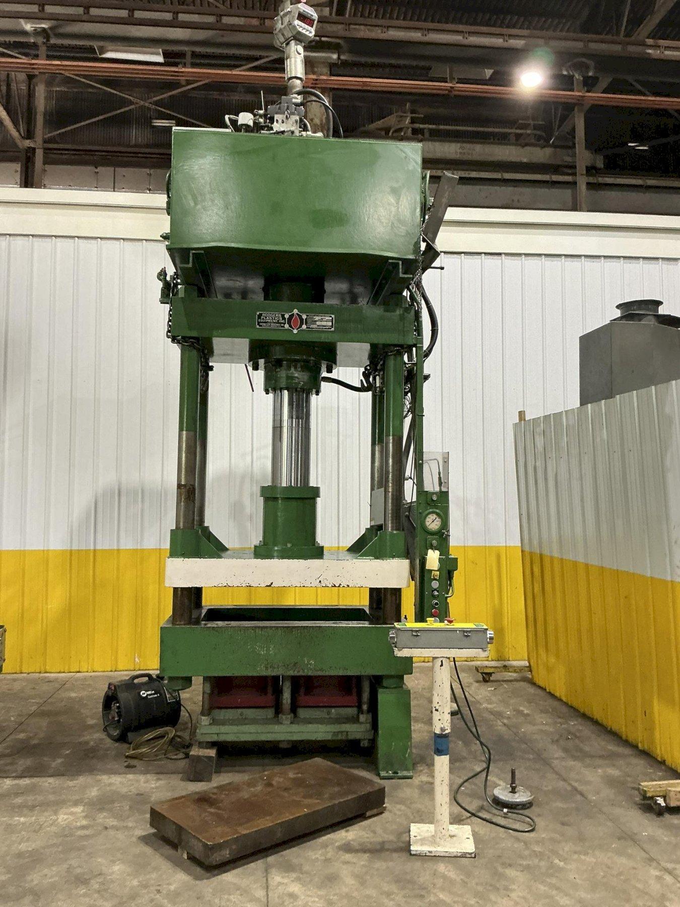 200 TON RODGERS MODEL MD200-4835 CUSHION BED 4 POST HYDRAULIC PRESS, 24" STROKE: YOBRO #25696