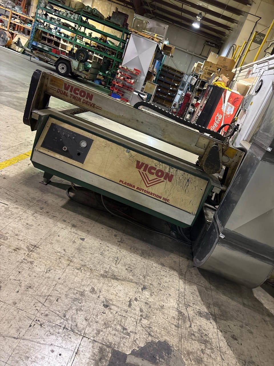 5×10 Vicon Dual Twin Drive Plasma Table, 2000 – 60 Amp Hypertherm Powermax 1000 G3 Series