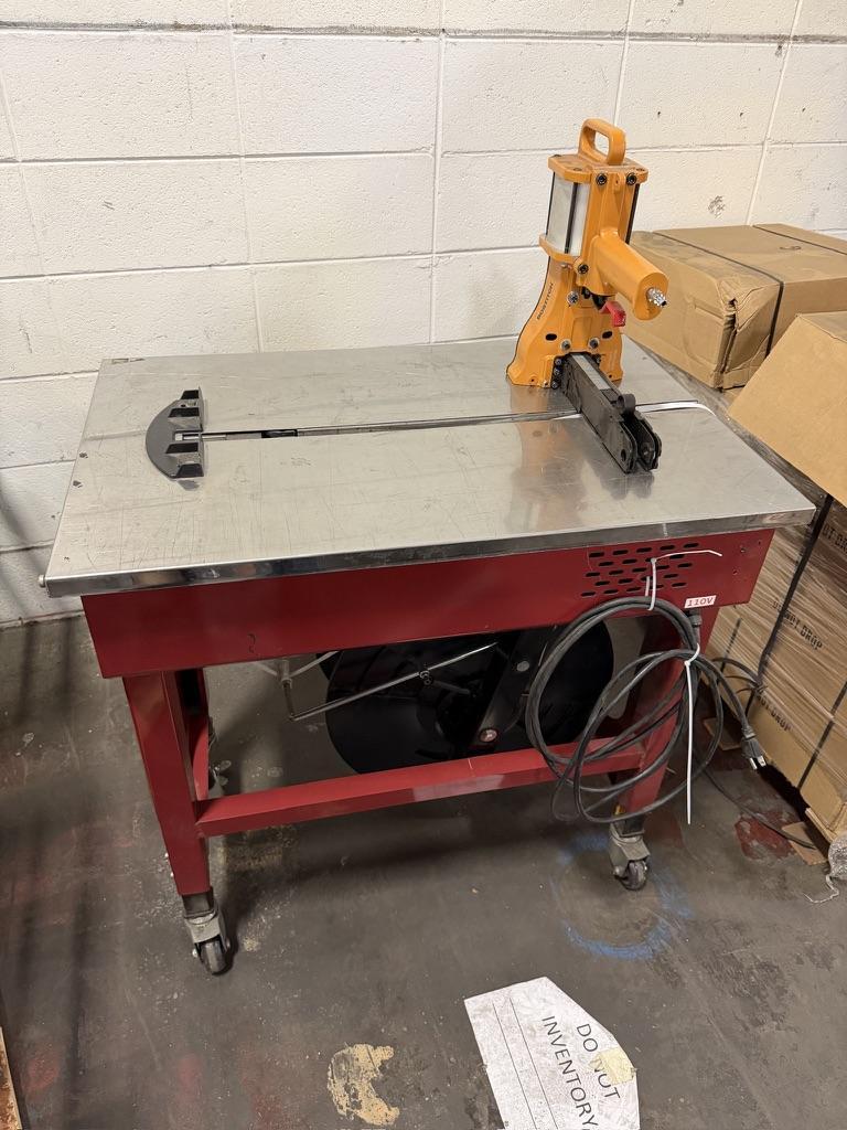 PAC TABLE TYPE IMPACT STRAPPER WITH BOSTITCH BTFP12182 CARTON CLOSER