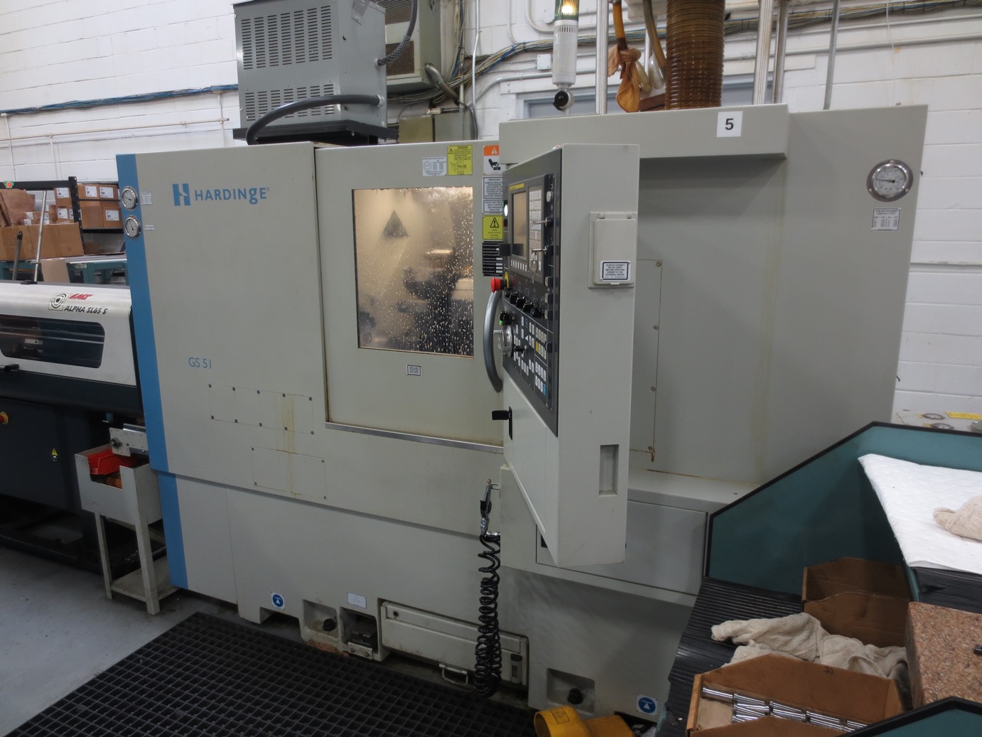 Hardinge GS-51MS CNC Lathe w/Milling & Subspindle, Fanuc 0i-TD Control, 18