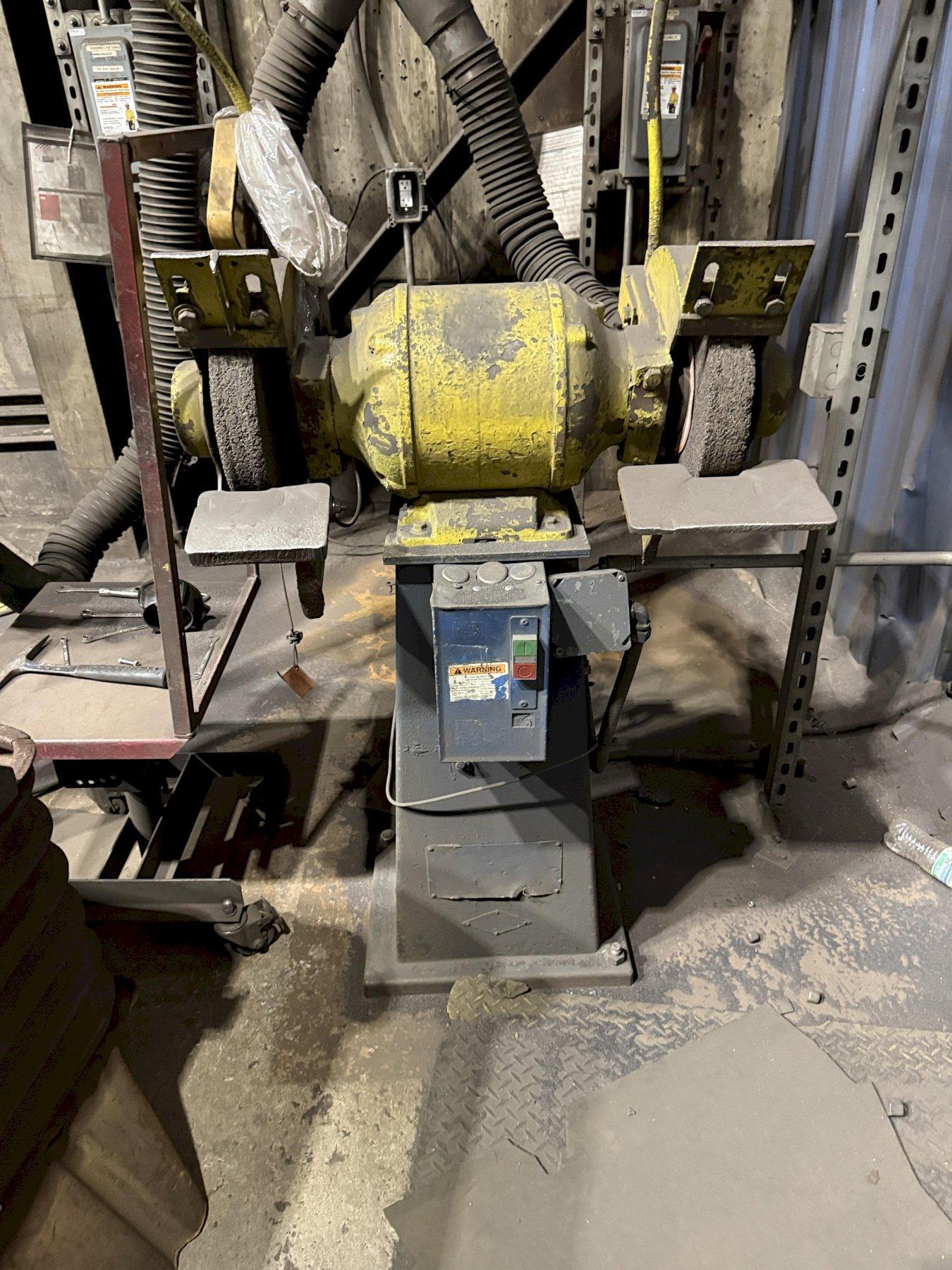 double end 12" grinder with controls