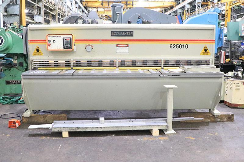 1/4" x 10' ACCURSHEAR HYDRAULIC POWER SHEAR MODEL: 625010