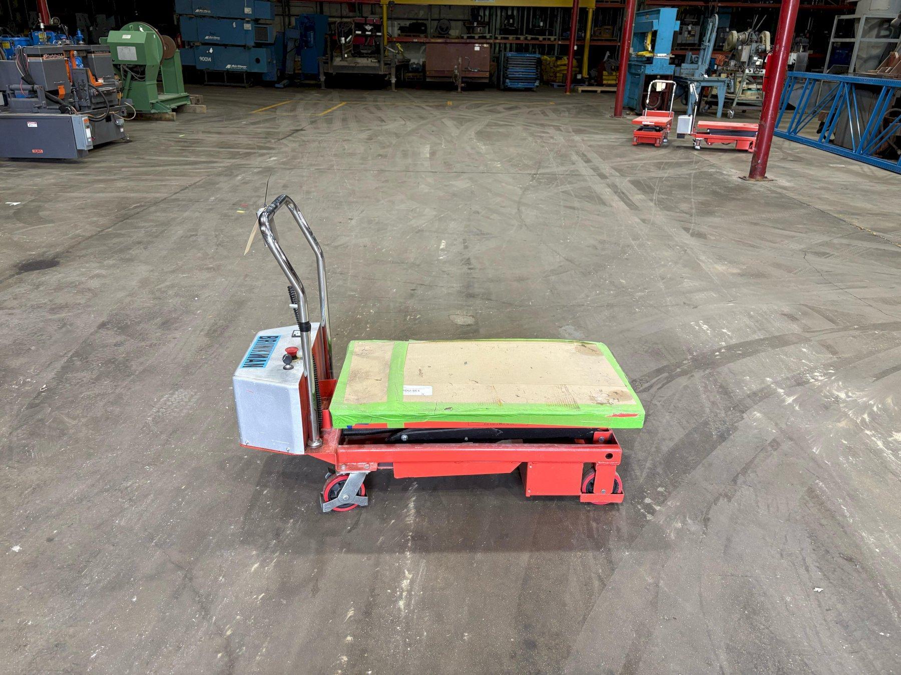 1 - PREOWNED ULINE BATTERY OPERATED LIFT TABLE, MODEL #: H-3767, S/N: 22051436-006T
