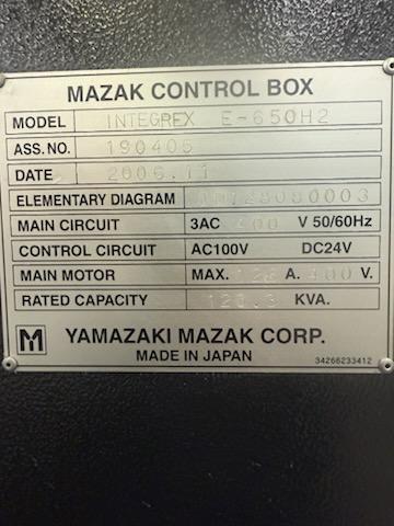Mazak Integrex e-650H II CNC Multi-Tasking Lathe, Mazatrol Matrix, 24" Chuck, A2-11, 1600 RPM, 120" Centers, 80 ATC, 10K RPM on Mill head, 60HP,  New 2006