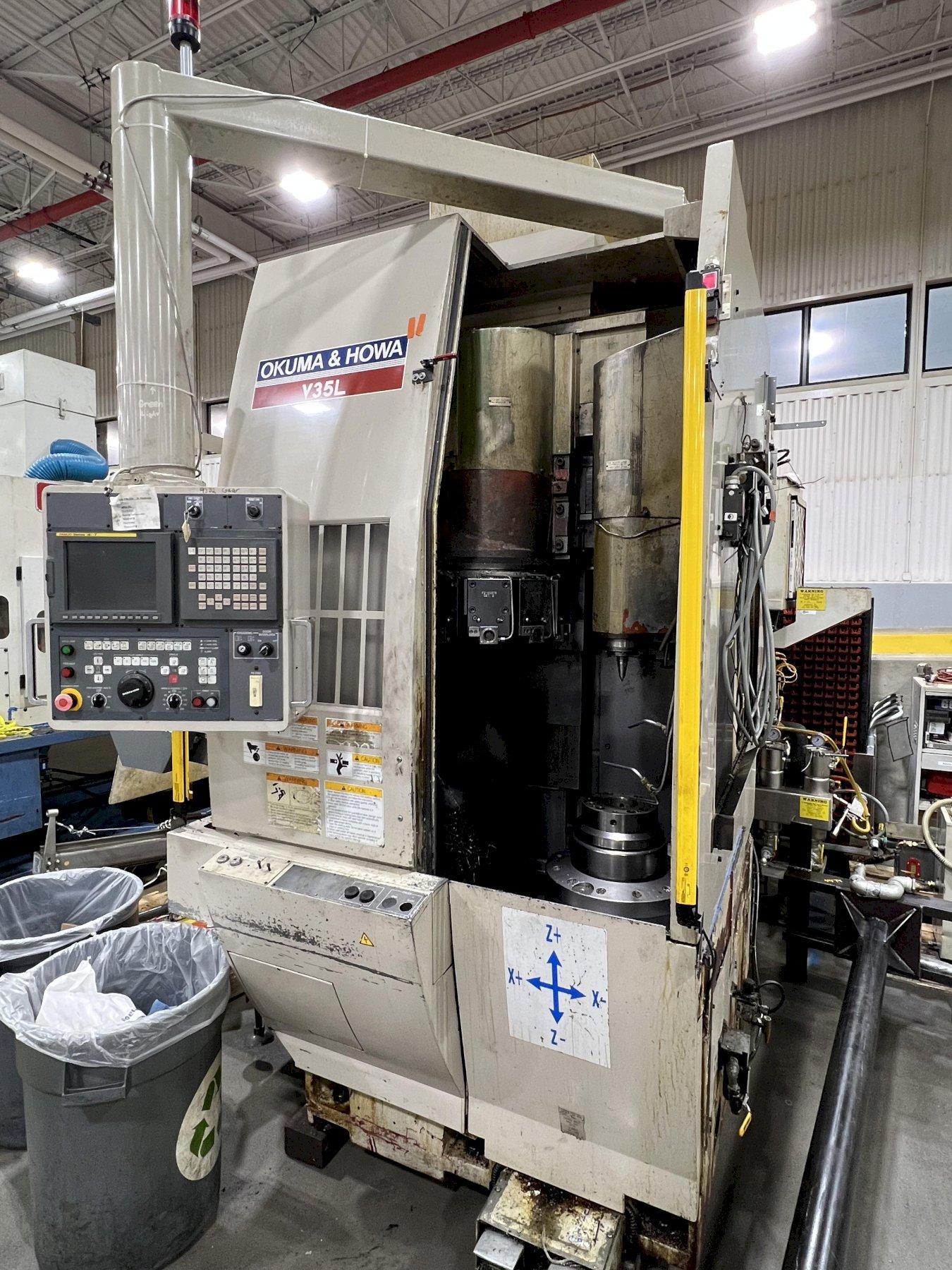 OKUMA V35L CNC VERTICAL LATHE, FANUC 18i-T CONTROL