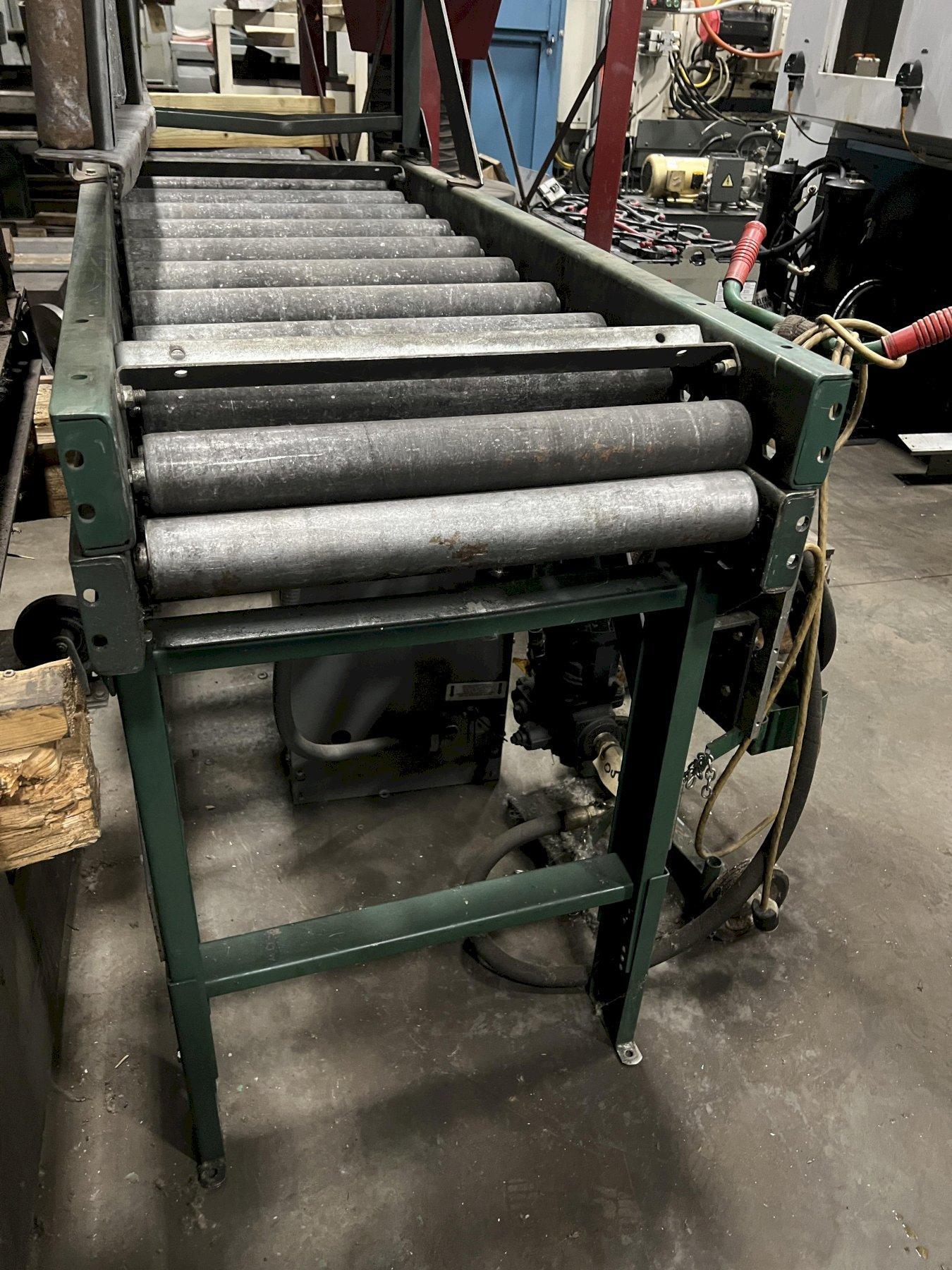 HEAVY DUTY ROLLER TABLE, 15' TOTAL LENGTH 10' + 5' SECTIONS, 20" WIDE, 2.5" DIA ROLLER