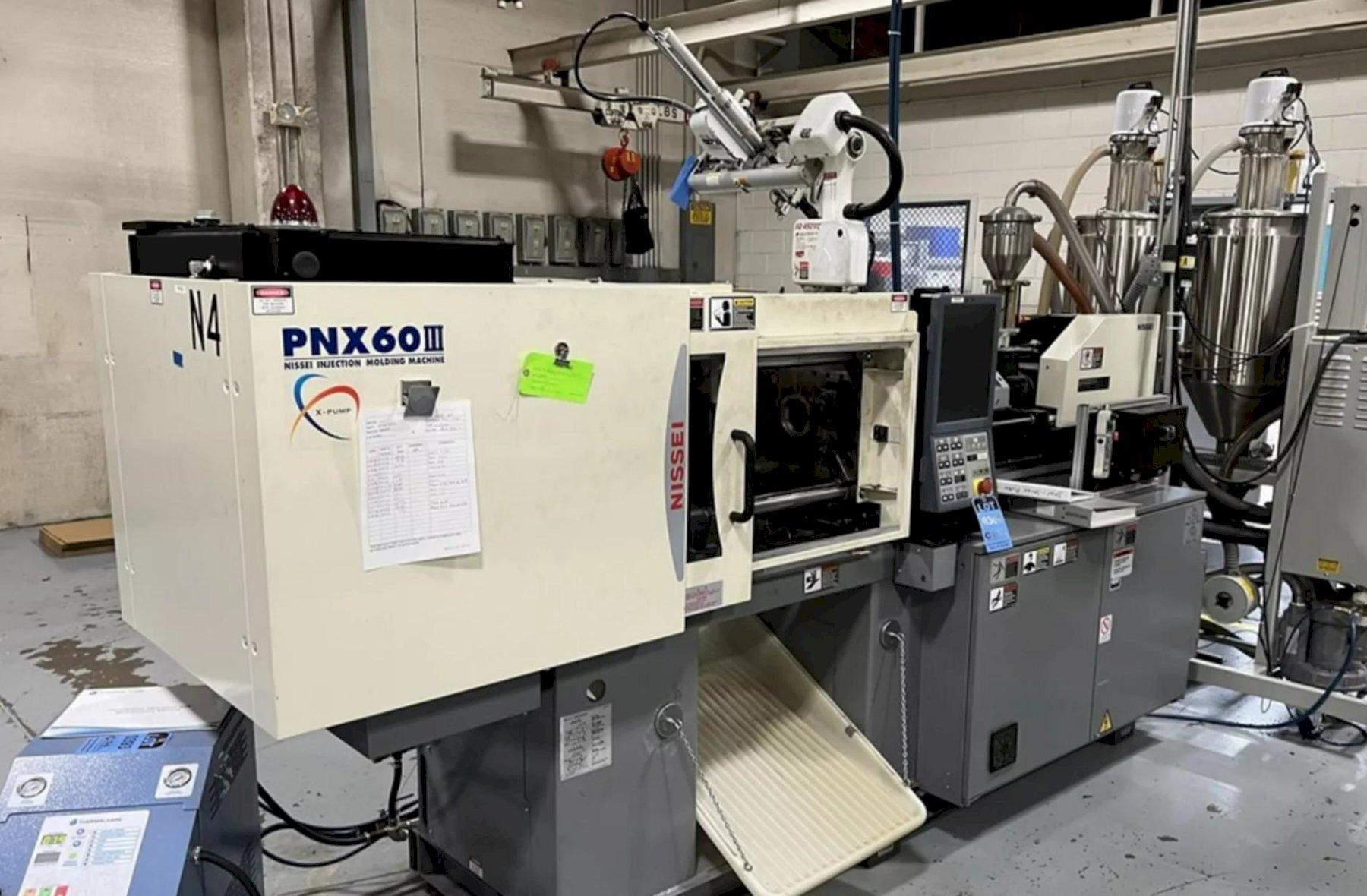 Nissei Used PNX60III-5A Injection Molding Machine, 72 US Ton, 1.2 oz., yr. 2020