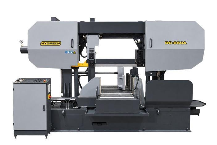 NEW 33" x 33" HYDMECH MODEL DC-850P SEMI AUTOMATIC DUAL POST BAND SAW