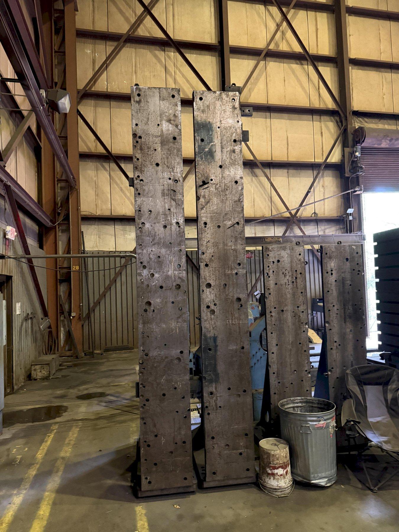 17" WIDE X 138" TALL DRILLED & TAPPED ANGLE PLATE SET. STOCK #0548326