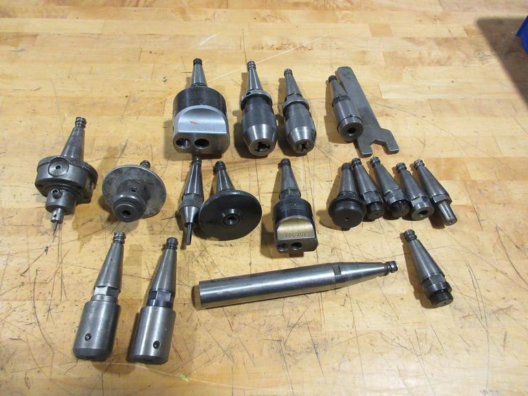 Moore Jig Bore Tool Holders, End Mill Type, Boring Heads, Albrecht Keyless Chucks- Auction Item
