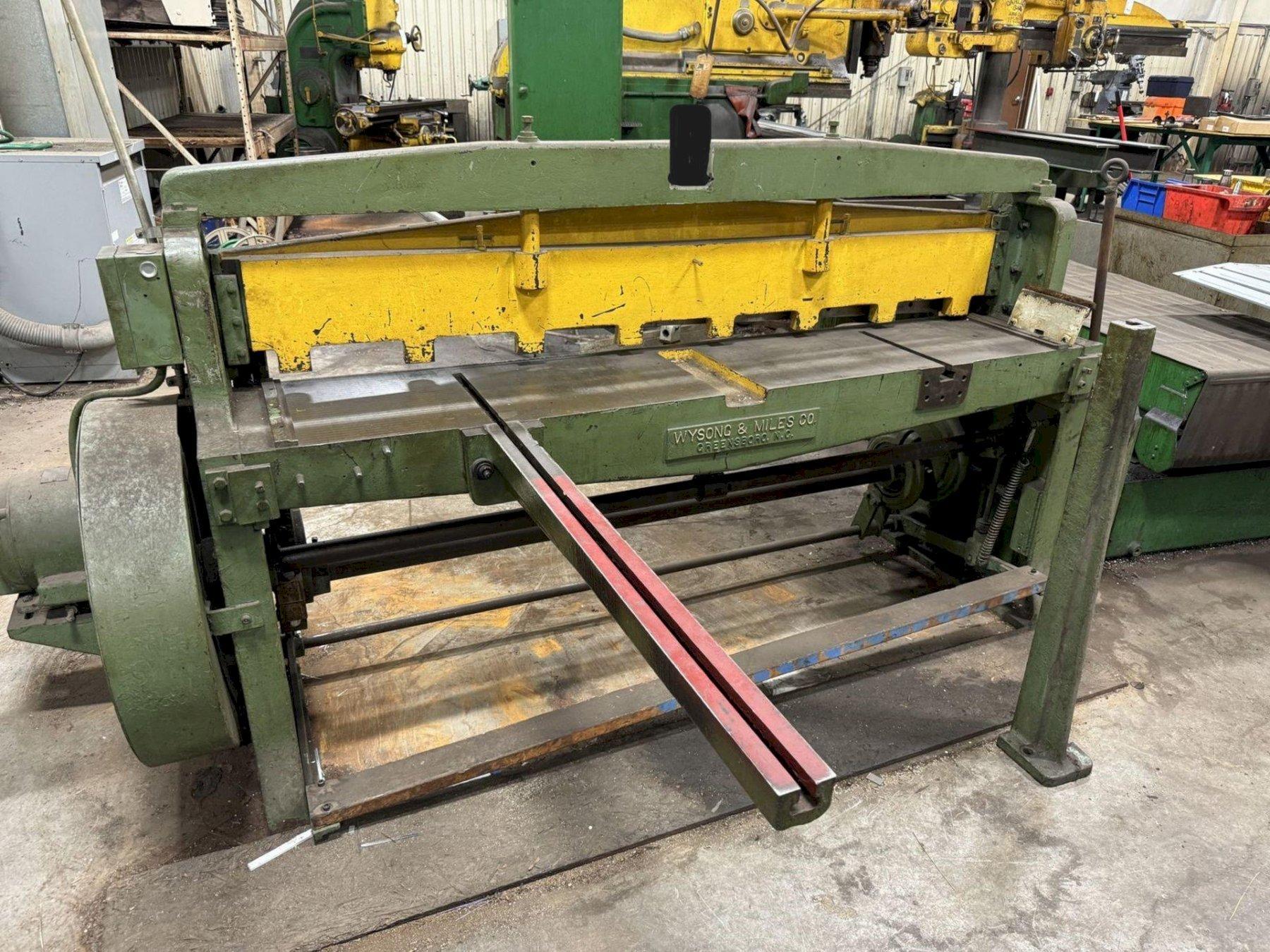 6' X 16 GA WYSONG & MILES MECHANICAL SHEAR. STOCK # 1113624.