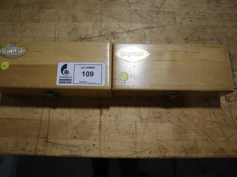 Chatillon Force Gages: DPP-10 and DPP-25 10Lb and 25Lb Capacities, Dial Type, In wood cases- Auction Item