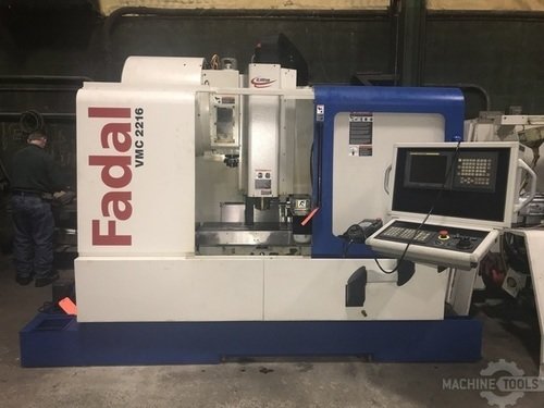FADAL VMC 2216HT CNC VERTICAL MACHINING CENTER w/Fanuc 18iMB5, 10K Spindle, 24 Side Mount ATC, 40 Taper, 4th Axis Rotary VH65, Rigid Tap, 2006