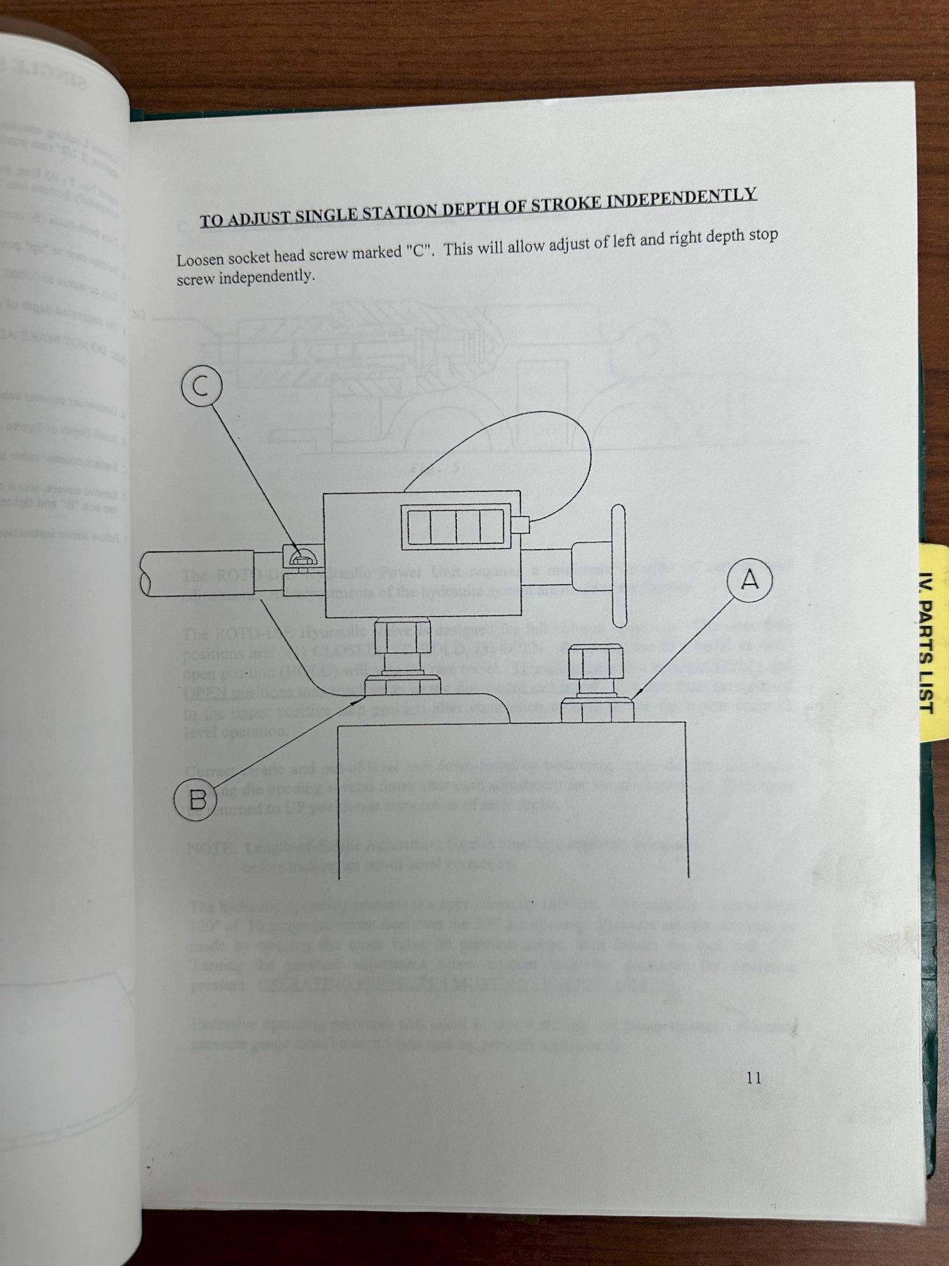 Roto-Die 10' x 16 Gauge Hydraulic Bender, #10