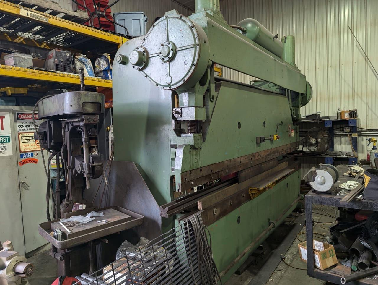 100 Ton x 12′ Wysong 6510 Mechanical Press Brake – Tooling included