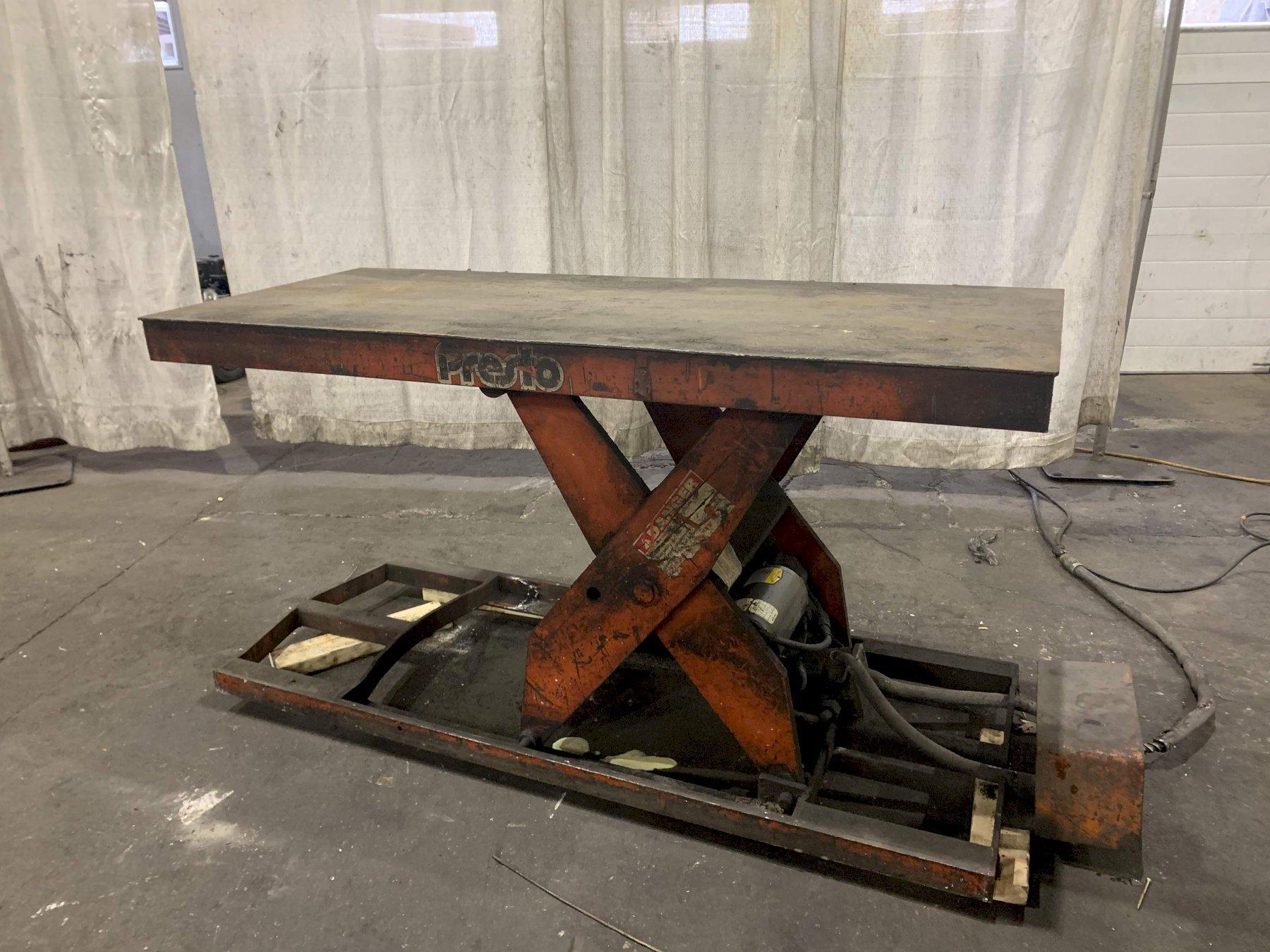 6,000 LBS PESTO SCISSOR LIFT TABLE STOCK #3062