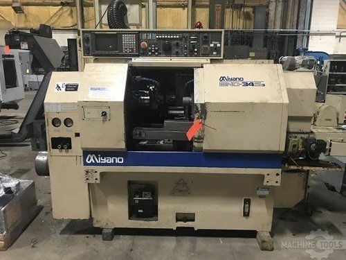 MIYANO BND34S3 CNC LATHE w/Fanuc 18T, Barfeed, C-Axis, Sub Spindle, Live Tooling, 1997