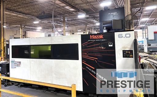 Mazak Optiplex 3015 Fiber III 6 KW CNC Laser Cutting System
