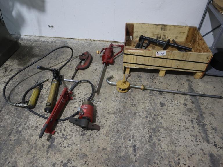 Hydraulic Power Units, Barrel Pumps, Large Ridgid Pipe Cutter- Auction Item
