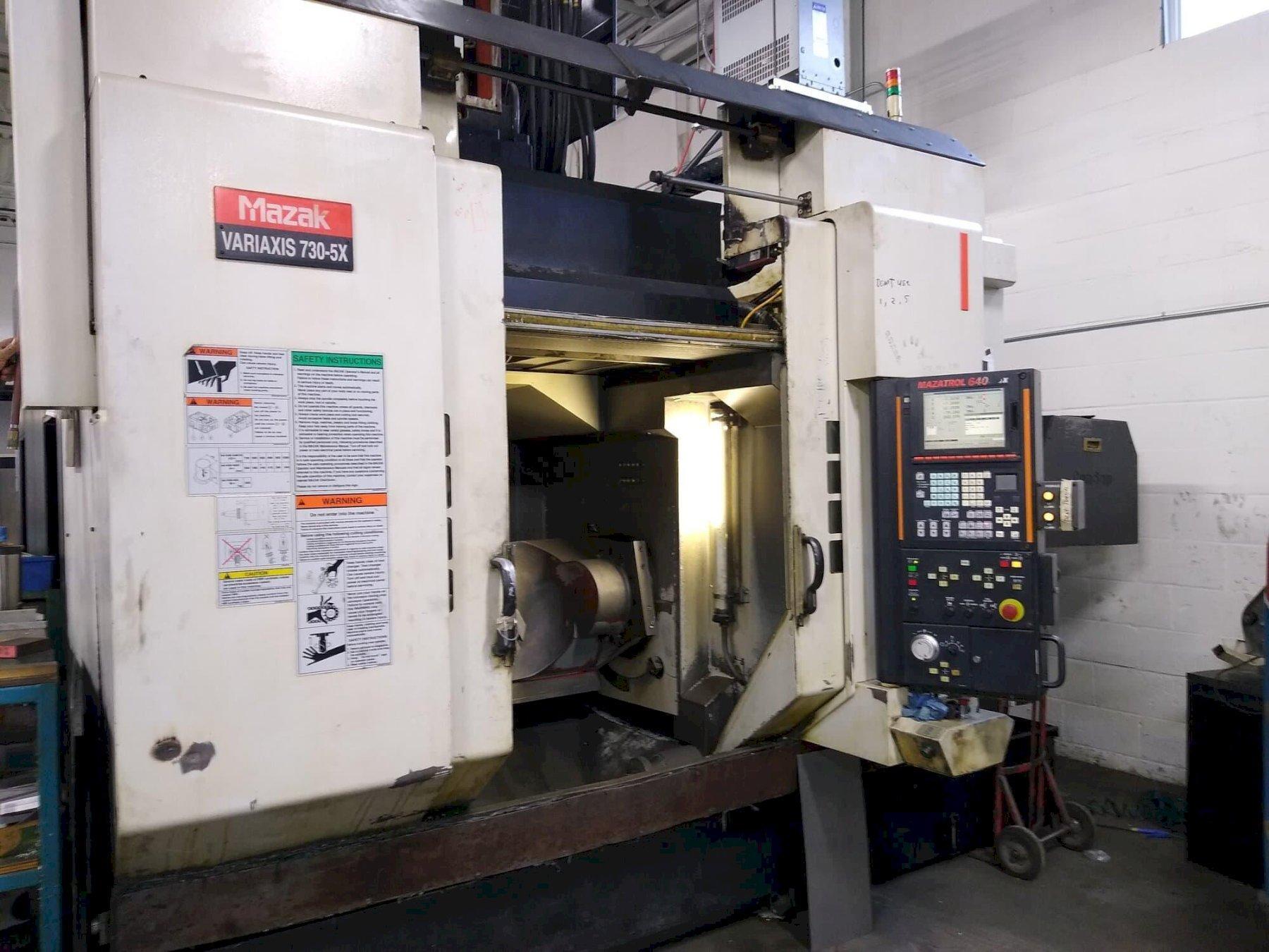 Mazak Variaxis 730-5X CNC UMC, 2004 – 5-Axis, Mazatrol Fusion 640M Control