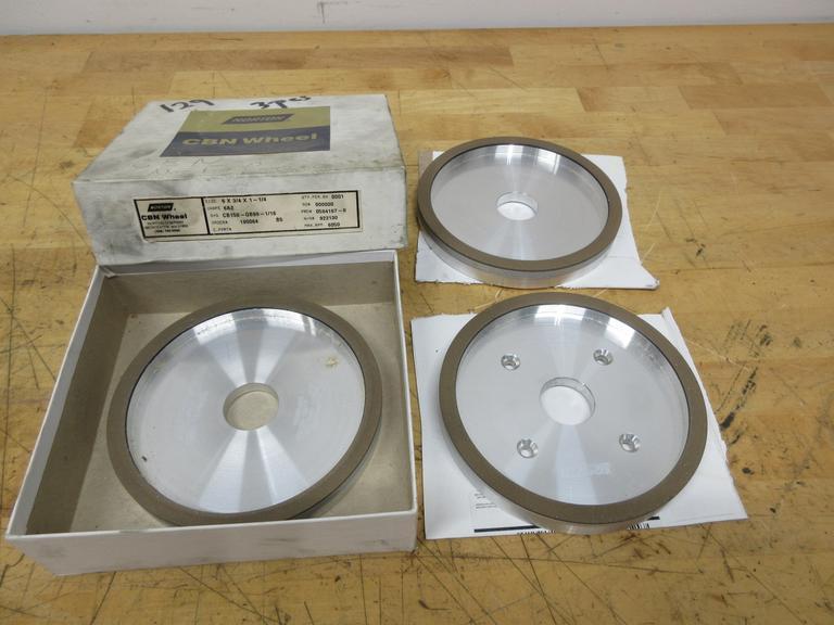 Norton CBN Grinding Wheels | (3pcs) 6" x 3/4" x 1-1/4" ***All New in Box**- Auction Item