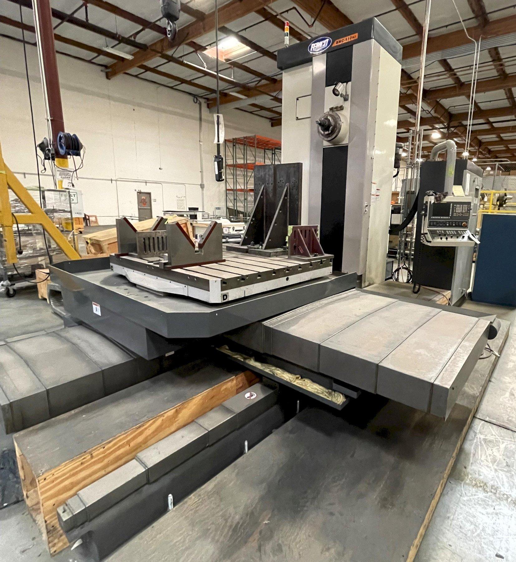 FEMCO BMC-110R2 Horizontal Table Type Boring Mill 2013 equipped with Rigid Tapping, Helical Interpolation, Coolant Thru Spindle, Built in Rotary Table, Chip Conveyor - Very Good Condition