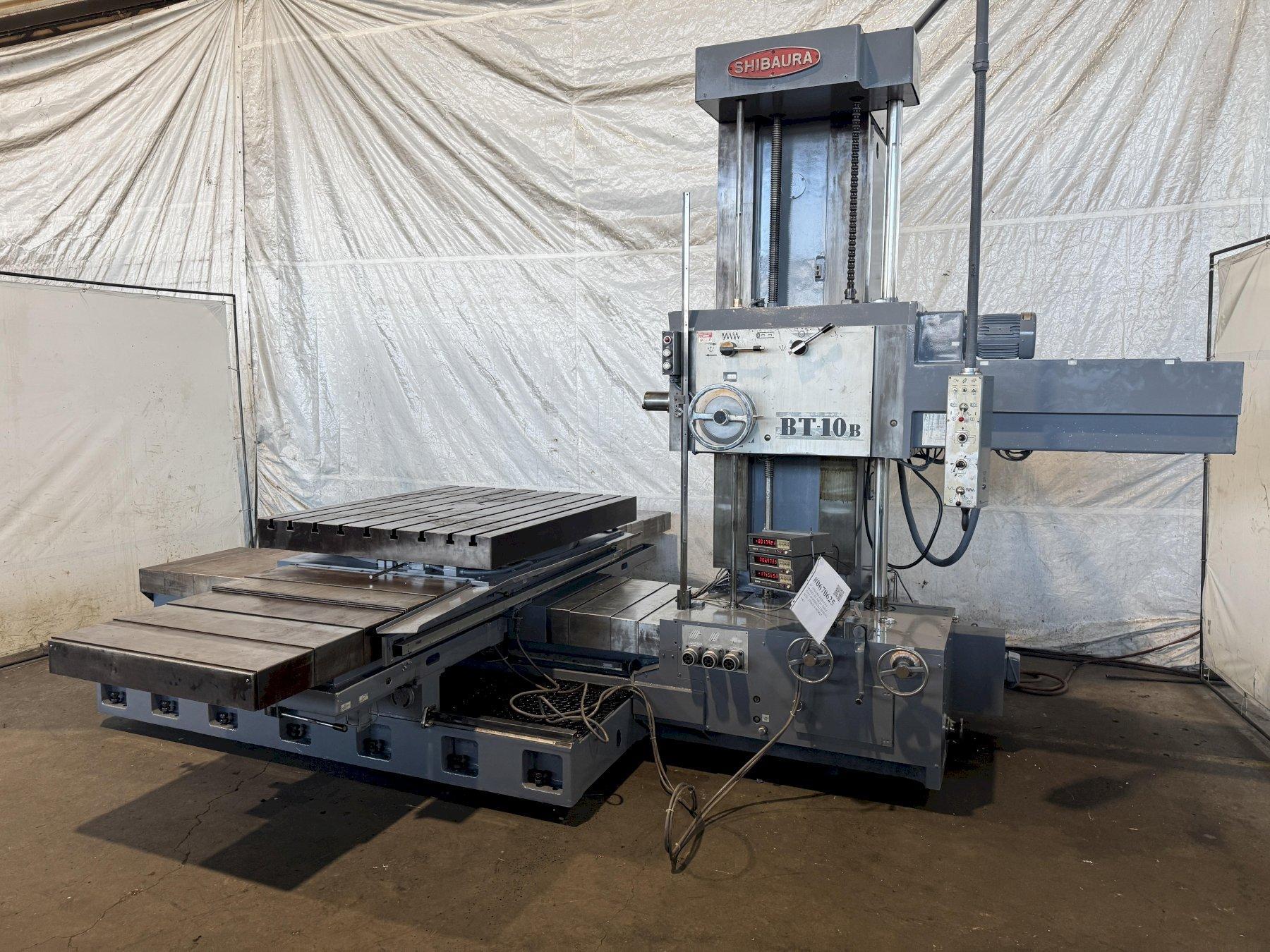4” SHIBAURA MODEL BT-10B-R3 TABLE TYPE HORIZONTAL BORING MILL. STOCK # 0670625
