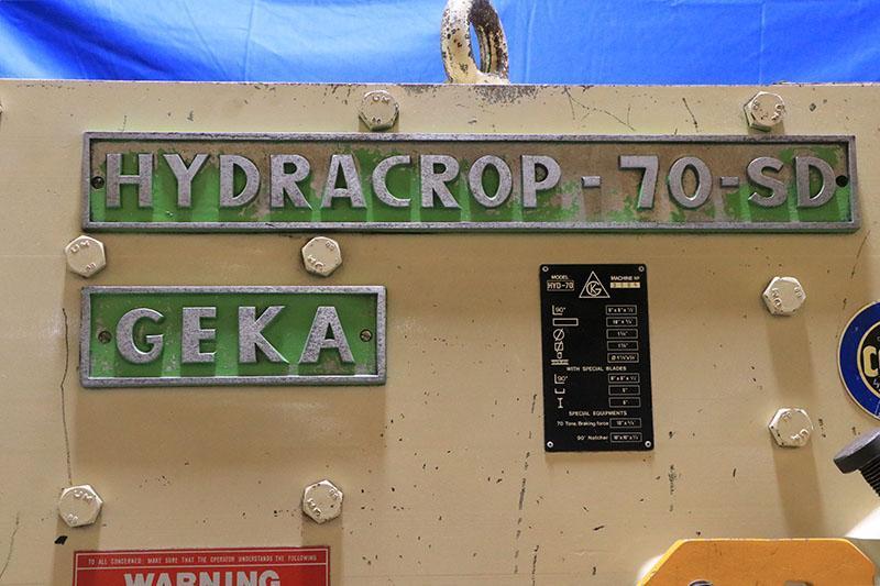 77 TON GEKA DUAL CYLINDER HYDRAULIC IRONWORKER MODEL HYD-70SD