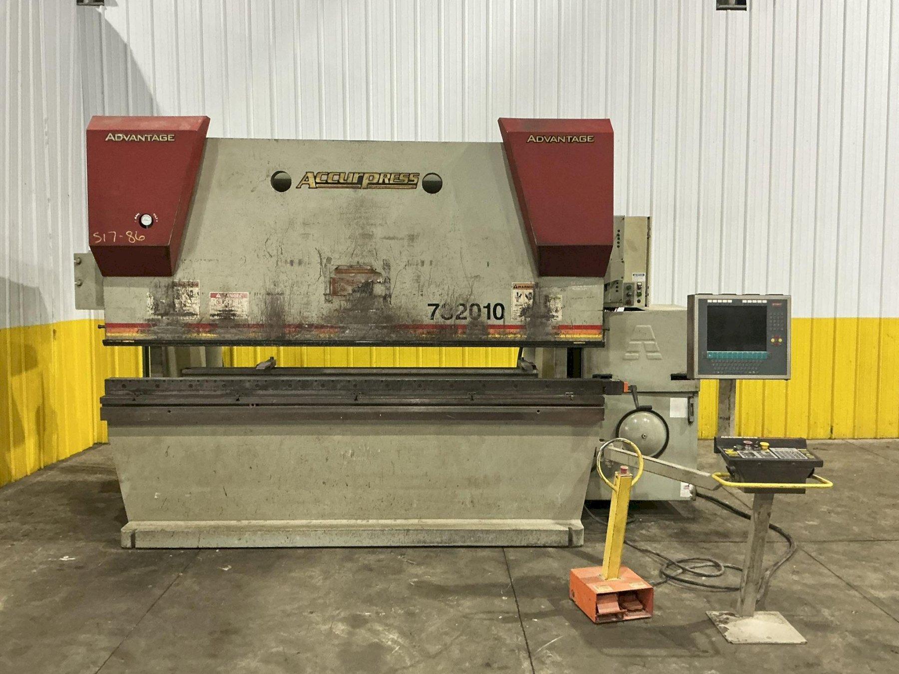 320 TON X 10' ACCURPRESS MODEL #732010 ADVANTAGE HYDRAULIC PRESS BRAKE, W/ ETS 3000 CONTROLS, NEW 2010: YOBRO #24910