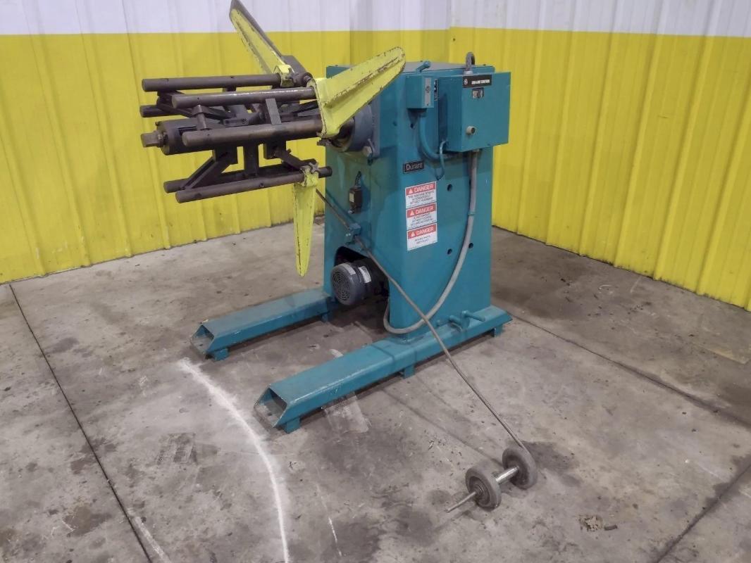 4,000 LB X 16" DURANT MODEL #MD-401-M MOTORIZED UNCOILER COIL REEL. STOCK # 0540326