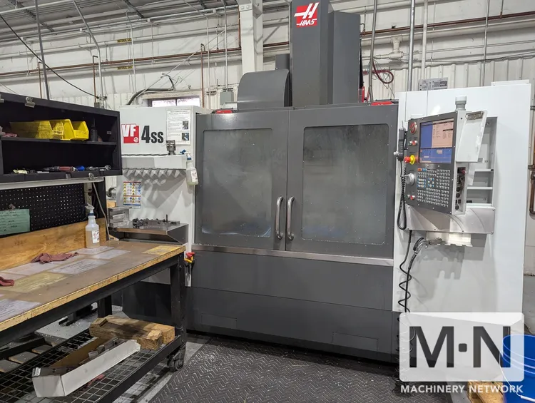 HAAS VF-4SS Wired w/ 4th Axis CNC VMC, 2013