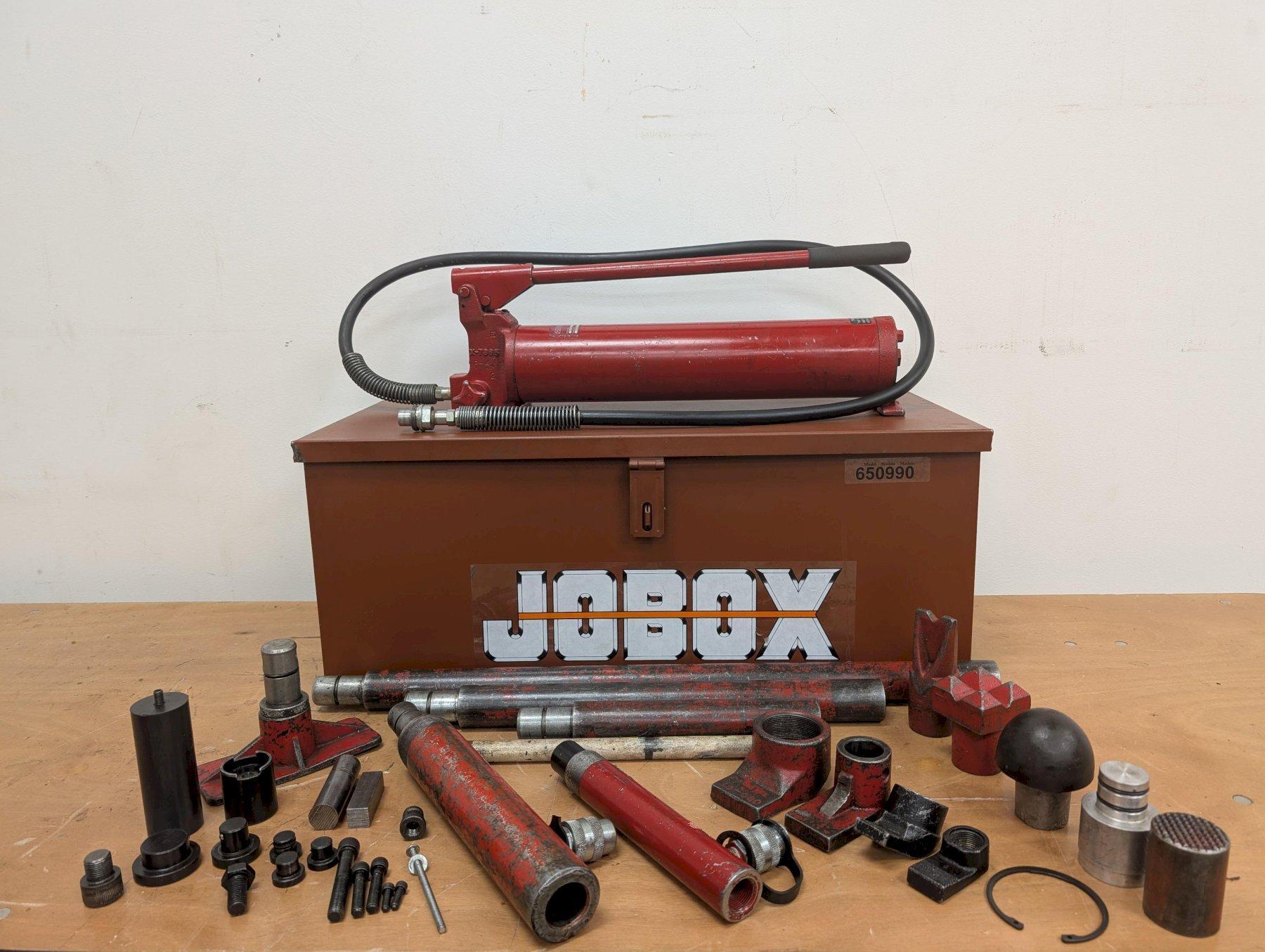 Steel Grip 04-020 10,000 PSI Manual Hydraulic Pump Kit with Rams, Extensions, Blackhawk Attachments, and JOBOX Storage