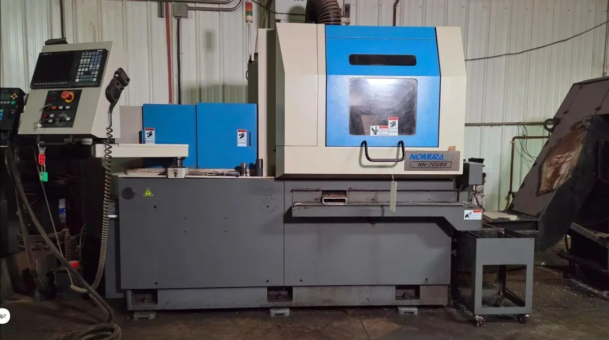 USED NOMURA .787" X 7.87" AUTOMATIC SWISS TYPE CNC LATHE MODEL NN-20UBB