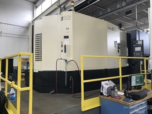MAKINO A92 CNC HORIZONTAL MACHINING CENTER w/Fanuc Pro 5, 10K Spindle, 50 Taper, 40 ATC, SGI-4, PQI, Tool Sensor, 2011