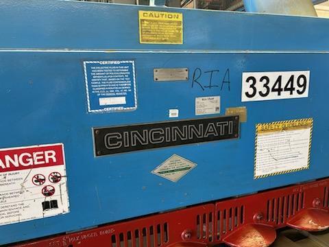 3/8" x 10' CINCINNATI Power Squaring Shear, Model 2510