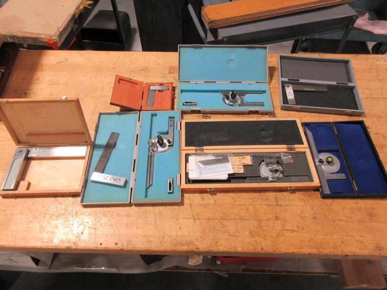 Mitutoyo, Starrett and Other Precision Protractors and Squares- Auction Item