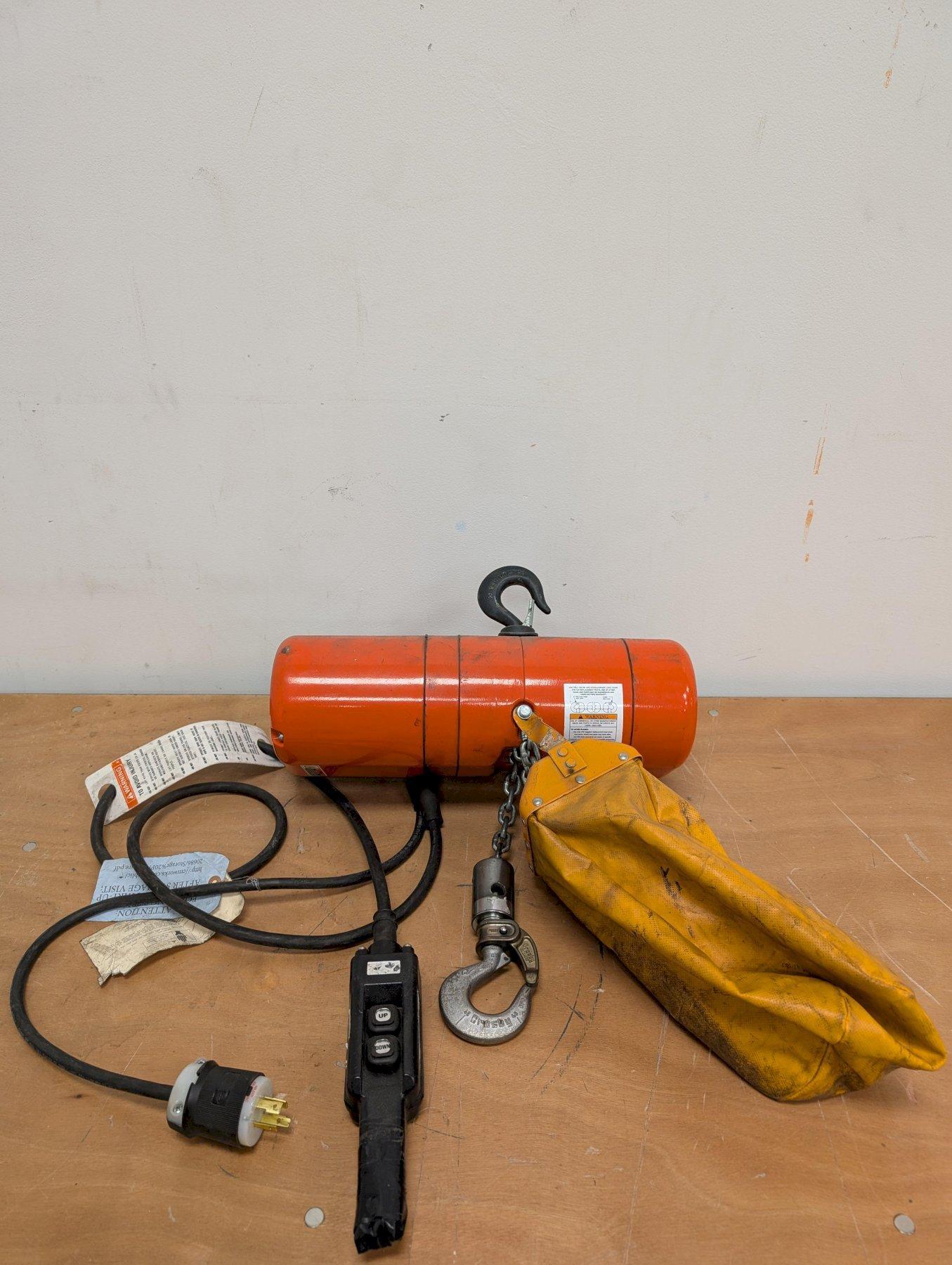 CM Model F 1/2 Ton 1000 LB Electric Chain Hoist – 16 FPM, 440-480V 3-Phase