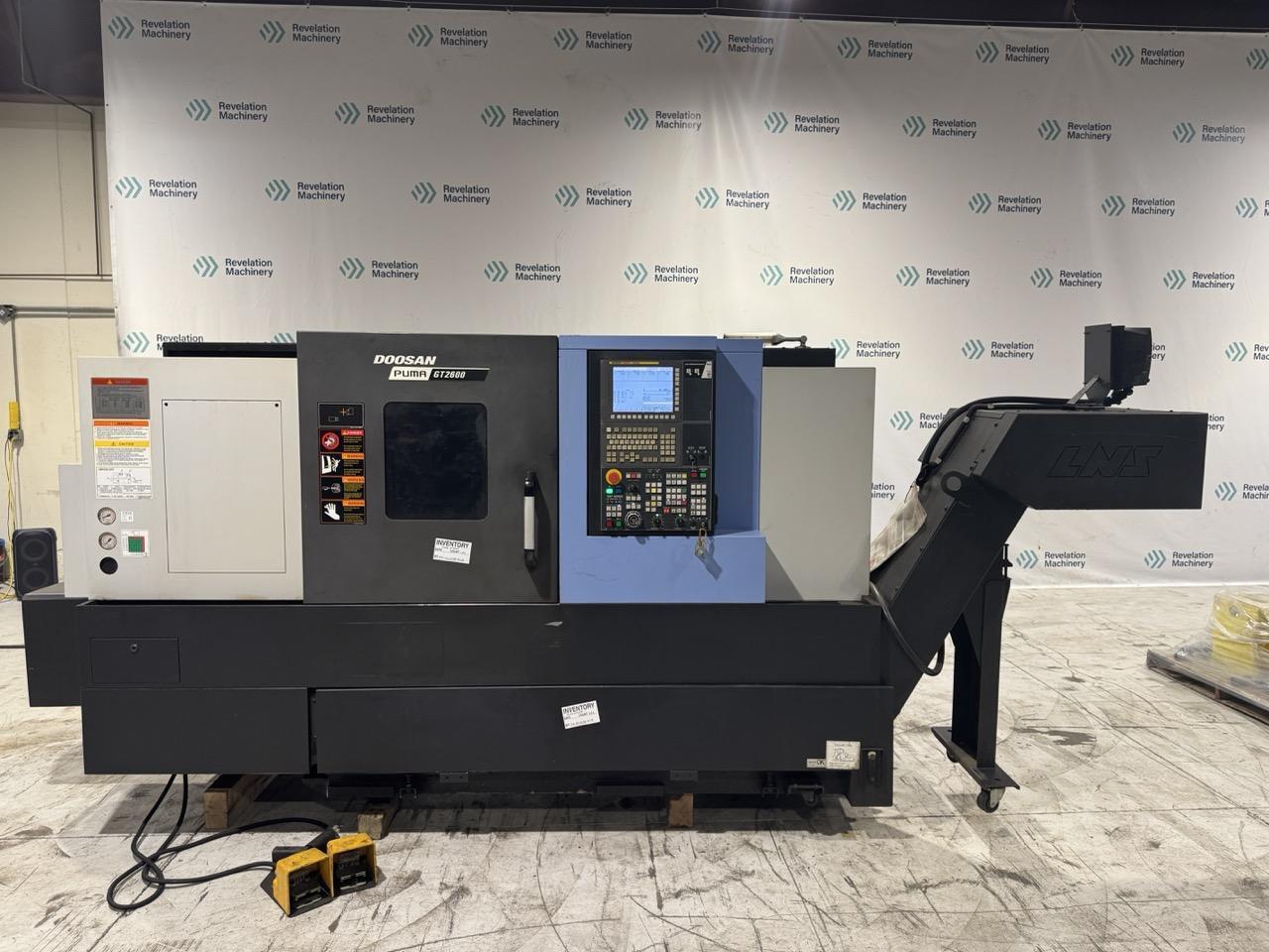 Doosan PUMA GT2600 CNC Lathe, 2018 – Toolsetter, Chip Conveyor
