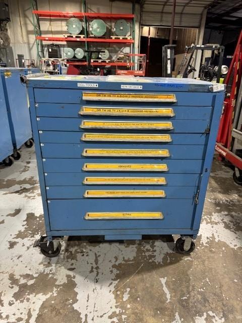 1 - PREOWNED LYON 9-DRAWER ROLLING CABINET