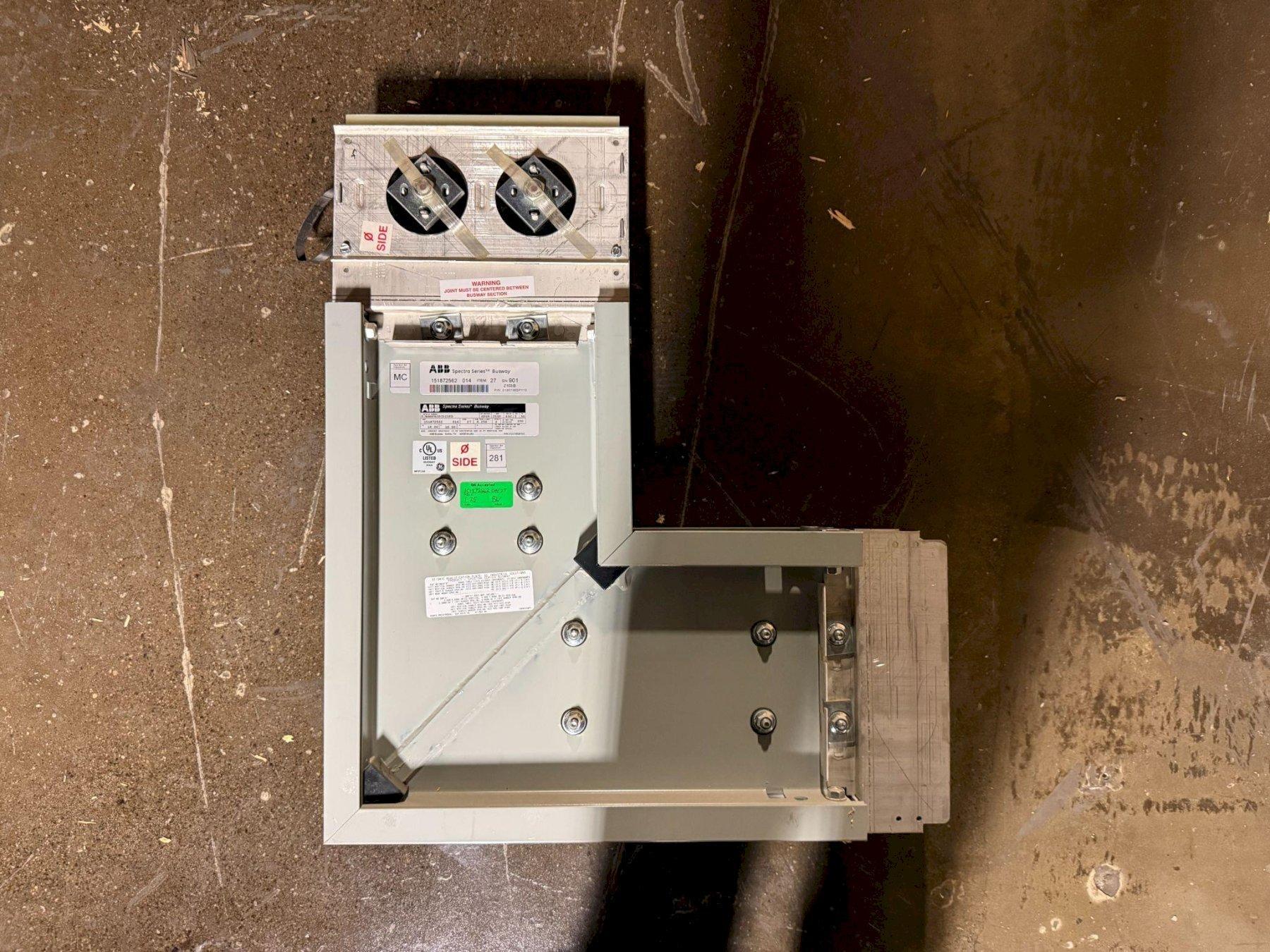 ABB 2500A Spectra Series Copper Flat Elbow (Right) 600V, 3PH, 3G NEW