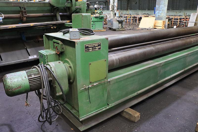 10 Ga. X 12 ft Hassleholms (Roundo) 3-Roll Hydraulic Plate Bending Roll Model PA 185/12