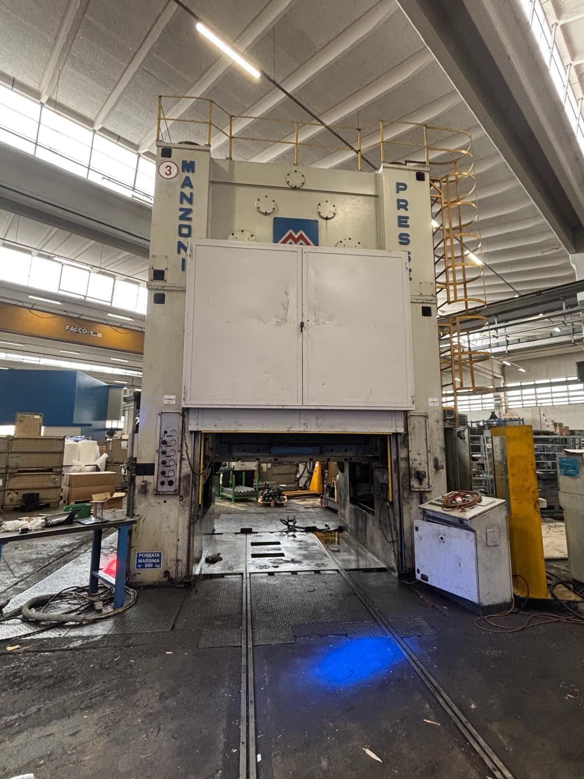 1500 Ton Manzoni 4 points press  2,400 x 2,200 mm