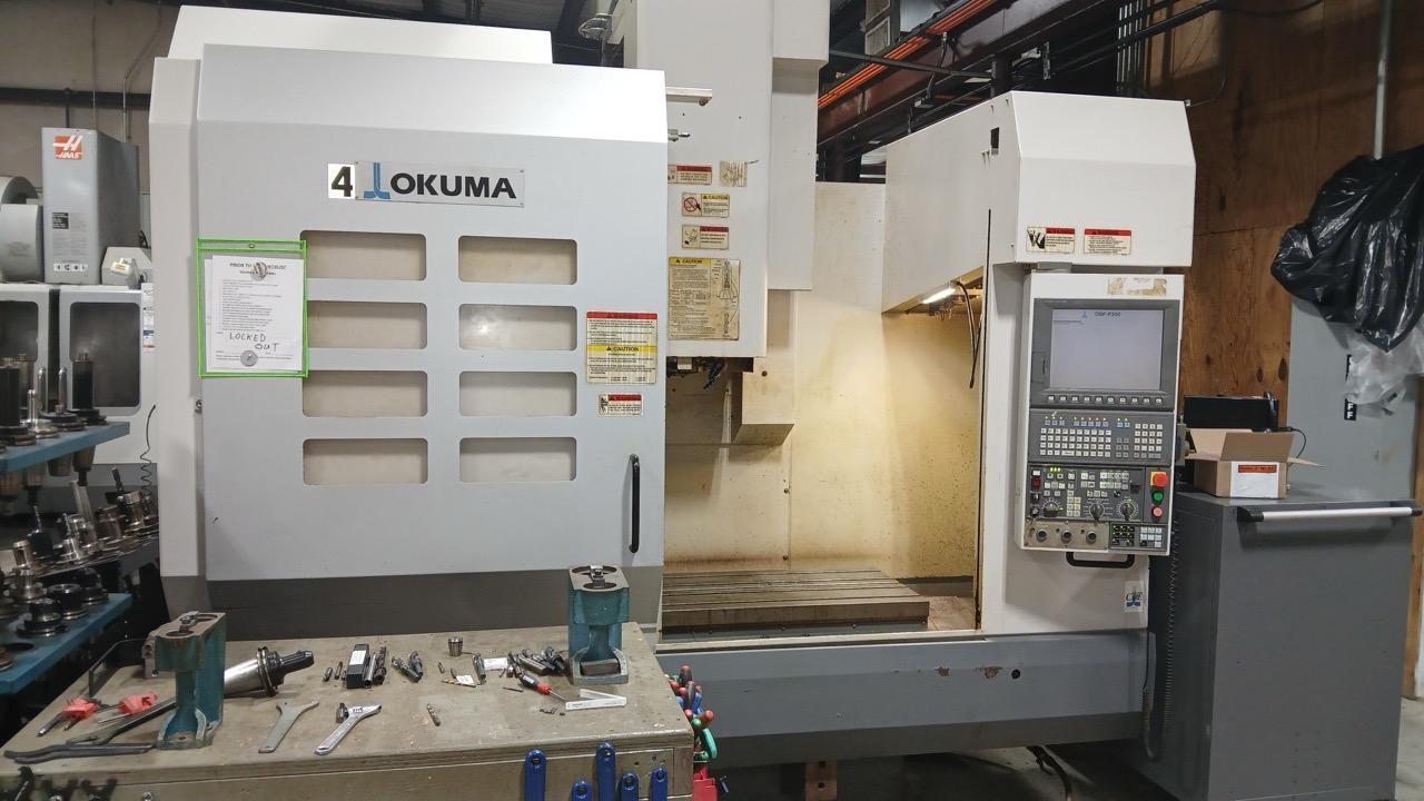 Okuma, MC-V4020, VMC, 2007 – 15,000 RPM Spindle, TSC, 3513 Cutting Hours, Tooling