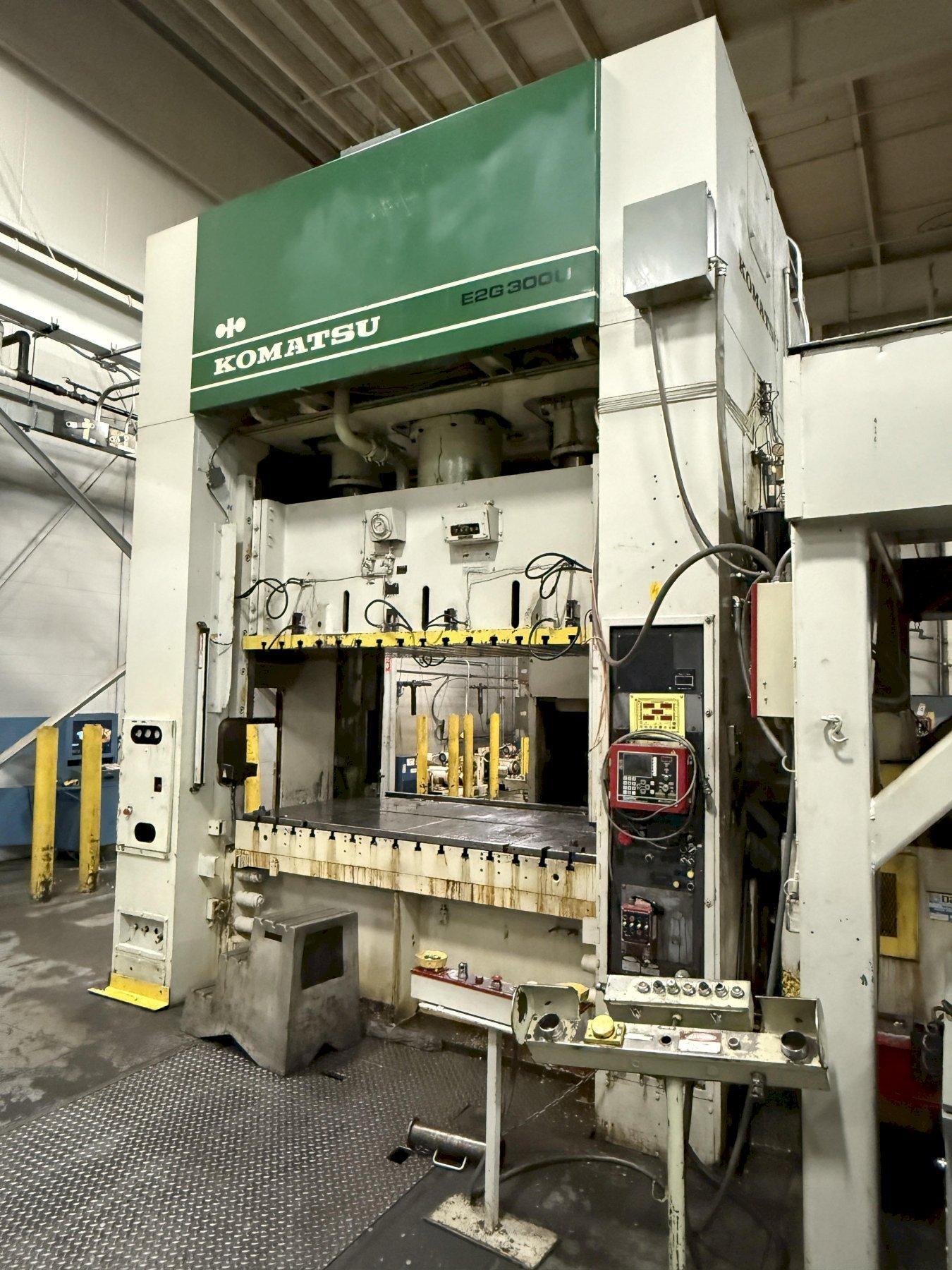 300-ton Komatsu Straight Side Mechanical Press For Sale Model #E2G-300U