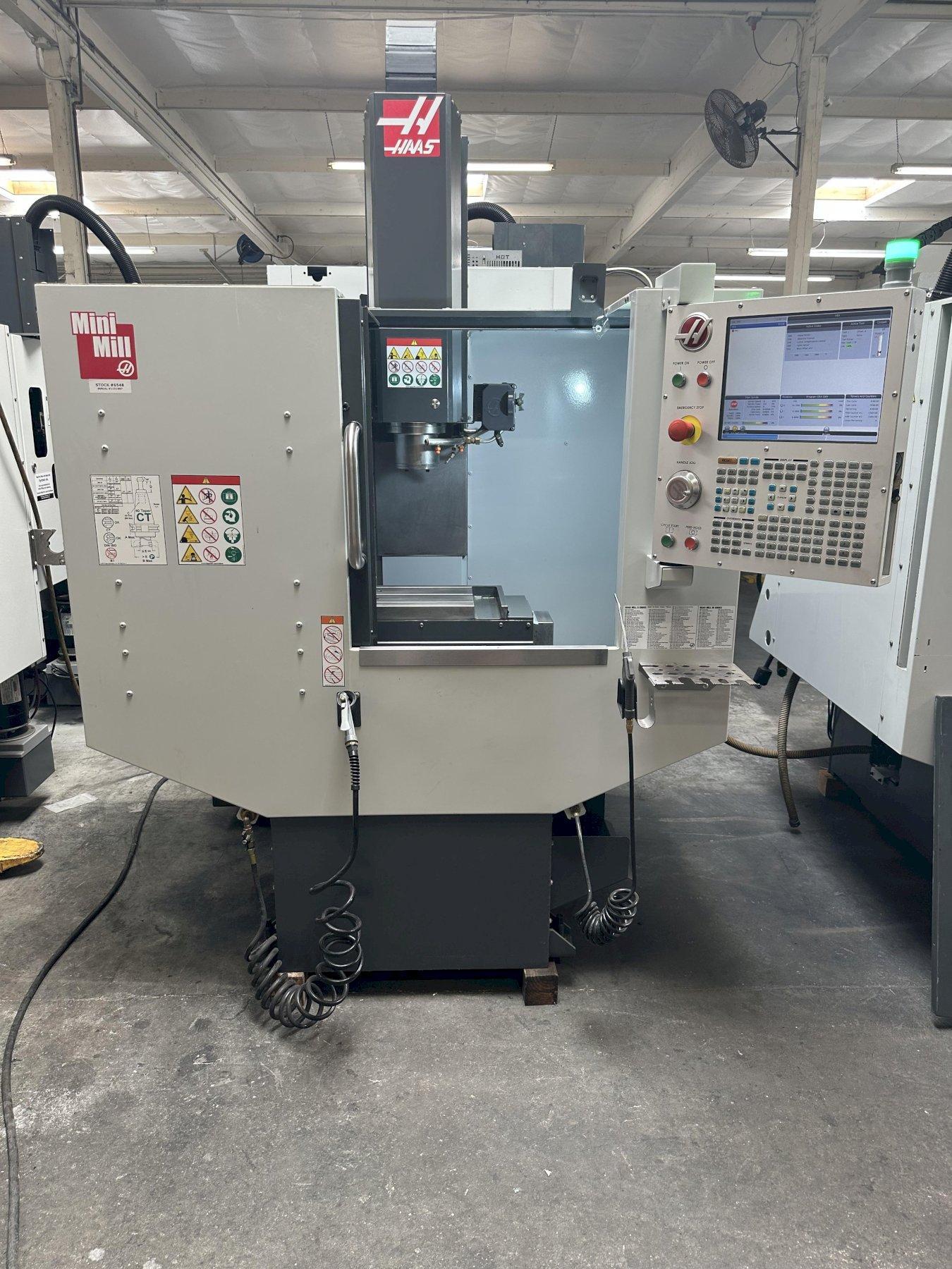 Haas Mini Mill CNC Vertical Machining Center 2018 P Coolant Nozzle Through Spindle Coolant 32 GB Expanded Memory Rigid Tapping Spindle Orientation Coordinate Rotation and Scaling